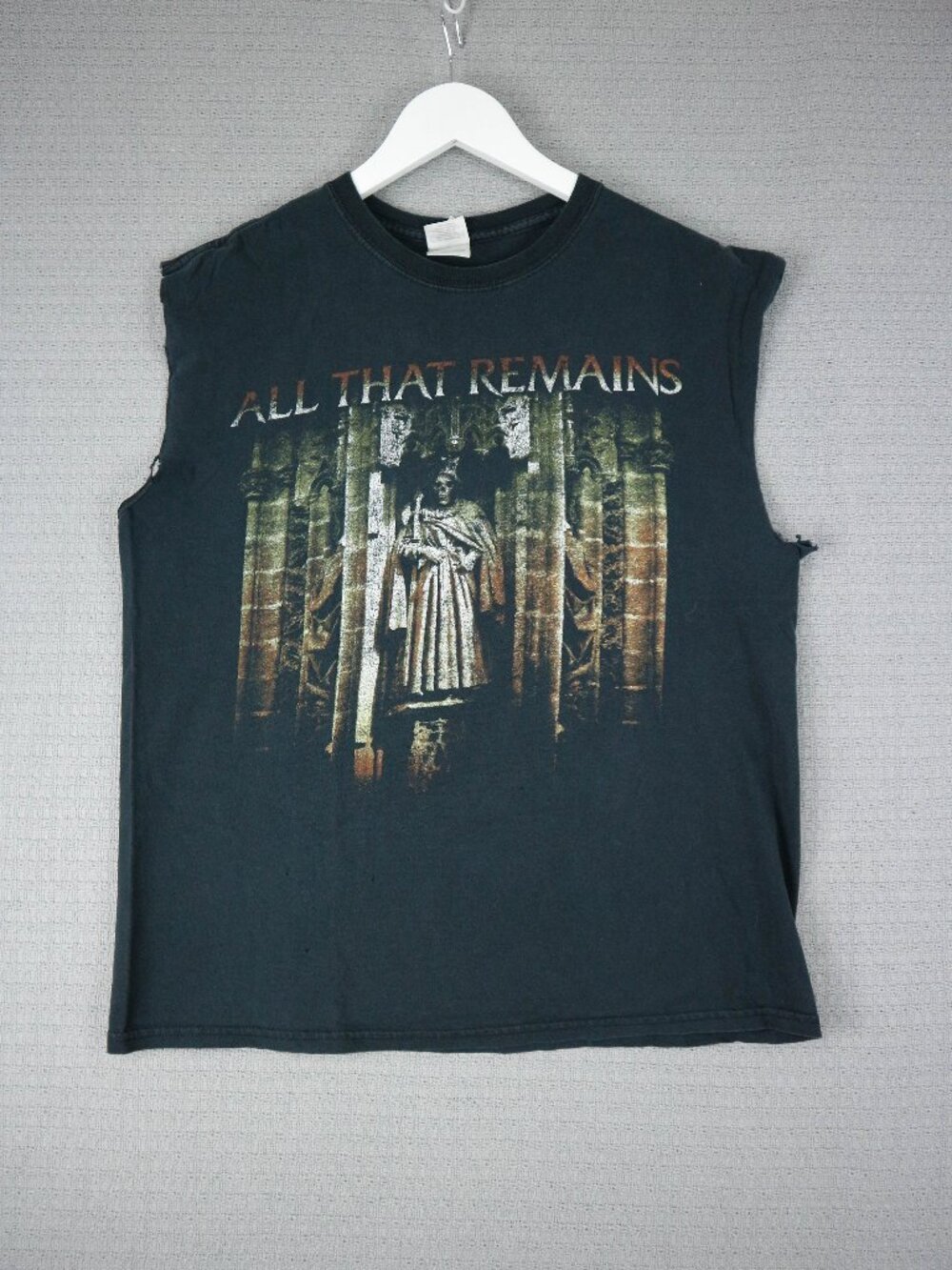 All That Remains Band Tour Tee Graphic Shirt Cut Off Sleeveless Mens Medium